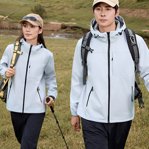 Custom Waterproof Softshell <b>Jacket</b> <b>With</b> <b>Fleece</b> <b>Lining</b> Windproof Hooded Outdoor Workwear Corporate Uniform Team Branding Coat - Product Image 6