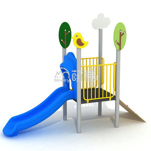 Peralatan Bermain Anak Ukuran Mini Moetry, Perosotan Plastik untuk Balita, Taman Bermain Luar Ruangan & Dalam Ruangan, Trampolin untuk TK & PAUD, Bandara - Product Image 2