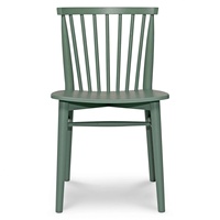 Chaise de salle à manger en bois sans accoudoirs de style vintage, couleur verte, pour salle à manger