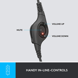 <span class=keywords><strong>Casque</strong></span> filaire USB Logitech H390 avec micro anti-<span class=keywords><strong>bruit</strong></span>, haut-parleurs de 30 mm et commandes intégrées pour PC, Mac, bureau et télétravail - Product Image 3