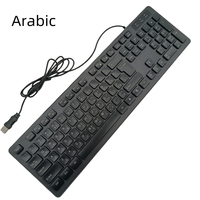 Clavier de jeu filaire USB prenant en charge l'anglais arabe russe français allemand portugais espagnol italien persan thaï couleur ordinateur