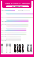 Kits d'éclairage ambiant dynamique pour voiture SJC 64 couleurs pour Série 7 G12 2016-2022 Bande lumineuse LED pour accessoires de voiture Décoration intérieure