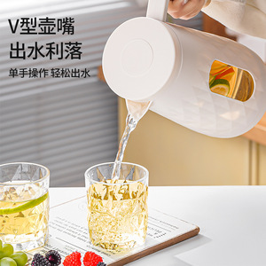 Carafe à eau froide grande capacité avec intérieur en verre et poignée en bois pour la maison et les fêtes - Product Image 3