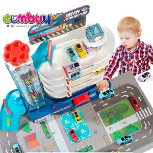 Jouet de <span class=keywords><strong>construction</strong></span> de ville avec plan de la ville, piste de montée en colimaçon, grands ascenseurs électriques et parking - Product Image 5