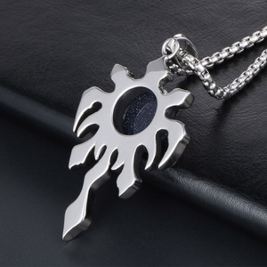 Colgante con temática de pirata caribeño, forma de estrella, bisel de arenisca azul, regalo, joyería de moda SP451 - Product Image 4