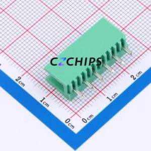 MXHT396V-3.96-06P-GN01-Cu-A Plug-in Terminal Block Through hole,P=3.96mm Board-to-Board / Socket - Open 1x6P 3.96mm Green - Product Image 2