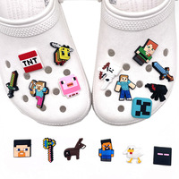 Breloques en PVC pour chaussures, série Mon Monde Monstre, motif dessin animé mignon, accessoires de décoration pour sabots, pour enfants, breloques en caoutchouc pour chaussures, vente en gros
