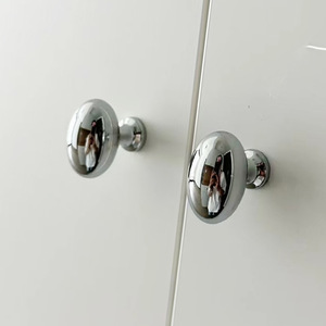 Vintage Style Brass Door Handles Half Dumpling Shape Cabinet Doors Easy Installation Modular Design - Product Image 1