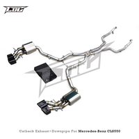 Échappement arrière Boska personnalisé en acier inoxydable poli Valvetronic pour Mercedes-Benz CLS550 W218 M278 4.7L V8 2010-2016 avec X-Pipe OEM