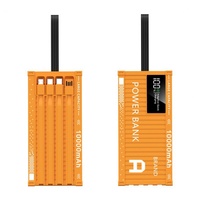 Batterie externe portable 10000 mAh avec logo personnalisé, câbles intégrés, chargeur ultra-rapide, batteries externes universelles pour l'extérieur