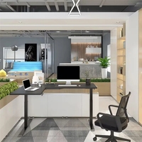 Cadre de bureau debout en forme de L Loctek ET123Z, double moteur, charge de 100 kg, hauteur réglable, maison et bureau, clavier à mémoire LED et anti-collision