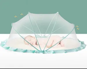 Diskon besar bayi lipat gratis berdiri kelambu anti-nyamuk portabel Set tempat tidur bayi