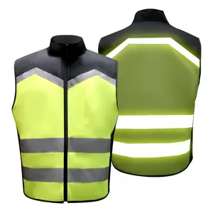 Custom Logo Reflecterend Fietsveiligheidsvest Waarschuwingskleding Voor Nachtsport Hardlopen