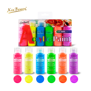 <span class=keywords><strong>Pintura</strong></span> <span class=keywords><strong>Acrílica</strong></span> Xin Bowen de 60 ml, 6 Colores Fluorescentes, Pigmento de <span class=keywords><strong>Dibujo</strong></span> de Nivel Artístico, Juego de <span class=keywords><strong>Pintura</strong></span> <span class=keywords><strong>Acrílica</strong></span> <span class=keywords><strong>con</strong></span> Certificado MSDS 2024 - Product Image 1