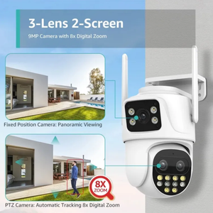 Xu hướng mới 9mp <span class=keywords><strong>wifi</strong></span> thông minh tầm nhìn ban đêm Dome tự động theo dõi hai cách âm thanh CCTV ba ống kính PTZ mới icsee an ninh <span class=keywords><strong>wifi</strong></span> máy ảnh - Product Image 5