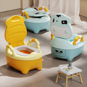 Siège de toilette portable en plastique pour enfants, pot de sécurité pour bébé avec motif animal, marchepied d'intérieur pour l'apprentissage de la propreté des enfants - Product Image 2