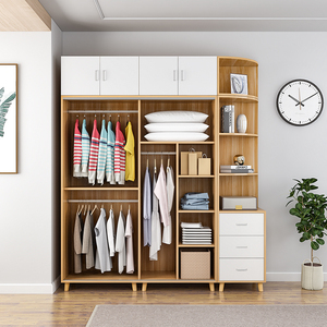 Lemari Pakaian Kamar Tidur Modern Lipat Multi Lapis Geser Lebar 1.0m - Product Image 4