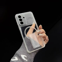 Coque de téléphone transparente de luxe antichoc avec support durable intégré pour iPhone 17 Pro Max – Prix usine, vente en gros