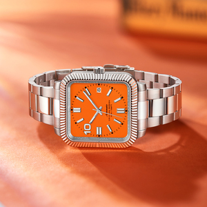 OEM 9019 <span class=keywords><strong>automatico</strong></span> meccanico di lusso <span class=keywords><strong>orologio</strong></span> <span class=keywords><strong>da</strong></span> polso per gli uomini delle donne 316L in acciaio inox puntatore quadrato resistente all'acqua Charm tipo - Product Image 6