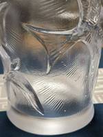 Vase en cristal sculpté à la main avec motif d'hirondelle dorée, décoration d'intérieur Art Déco, design élégant d'oiseau pour table
