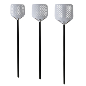ไม้พายอลูมิเนียมด้ามยาวมีรูเปิดพิซซ่าพร้อมที่จับ - Product Image 1