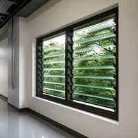Ventana con Rejilla Ajustable de Aluminio para Ventilación Comercial
