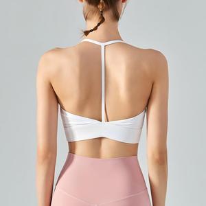 เสื้อชั้นในกีฬาแบบมีโครงสำหรับผู้หญิง ขายส่ง สายรัดบาง บราในตัว เสื้อครอปโยคะ เสริมฟองน้ำ ซับแรงกระแทก สำหรับออกกำลังกายและโยคะ รับผลิตแบบ OEM ODM - Product Image 6