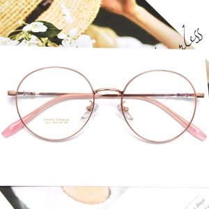 2022 металлические очки рамка Оптические очки для близорукости дальнозоркости круглый IP внесосудистого металла 7 видов цветов оправы для очков - Product Image 2