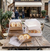 Boîte à bonbons en papier kraft, boîte à pain, boîte à pâtisserie, boîte à gâteaux, boîte à beignets, boîte à biscuits, emballage pour desserts sucrés