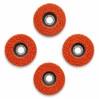 Disques abrasifs de nettoyage de 4 pouces (100 mm), lot de 4, pour meuleuse d'angle, surface métallique, roue de décapage de la rouille et de la peinture