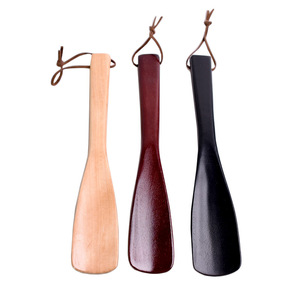 Bois de lotus exquis 2 couleurs en option 3 tailles corne à chaussures poignée en bois solide et durable - Product Image 5