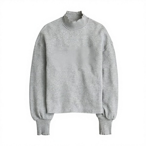 Sudadera Holgada con Cuello Alto y Estampado para Mujer, Ajuste Relajado, Textura Suave, Moda Urbana de Invierno, con Lentejuelas - Product Image 1