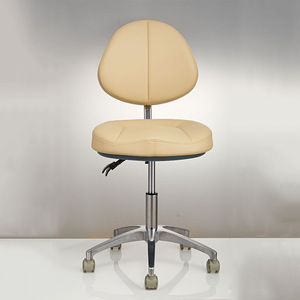 Taburete para Consultorio Dental, Altura Ajustable, Asiento Azul con Reposapiés para Uso Médico - Product Image 3