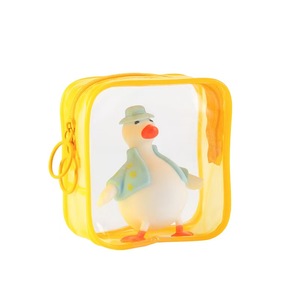 Sac cadeau jaune transparent avec fermeture éclair, pochette mignonne en forme de canard, jouet anti-stress, emballage personnalisé pour enfants et adultes - Product Image 1