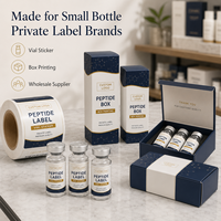 Etiquetas Personalizadas para Péptidos de 3ml y 10ml, Cajas a Juego, Cajas de Embalaje Rígidas, Impermeables y Duraderas, Bolsas, Caja de Papel, Esponja