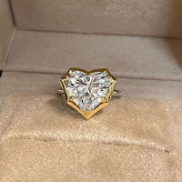 Anillo de Oro Rosa de 18K para Mujer con Diamante Cultivado en Laboratorio de 5 Quilates, Certificado, Estilo Old Money, Personalizado, Transfronterizo