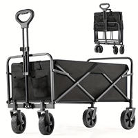 Carritos Plegables para Acampar al Aire Libre con Ruedas, Carritos Plegables Prácticos, Carrito de Compras, Carrito para Acampar