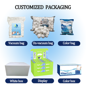 Boules filtrantes écologiques réutilisables 50 mm blanches 3,1 lb, sac sous vide en fibre de polyester, média filtrant pour <span class=keywords><strong>piscine</strong></span>, boules filtrantes pour le nettoyage de la <span class=keywords><strong>piscine</strong></span> - Product Image 6