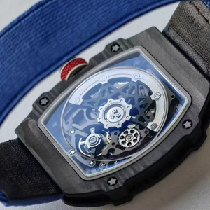 Montre mécanique squelette élégante de luxe 7,8 mm 2026, personnalisable, avec bracelet en nylon brillant et montre-bracelet sport en fibre de carbone - Product Image 5