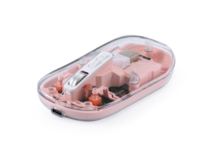 Chế độ kép Chuột quang không dây 2.4G + bt5.2 kết nối LED Backlit thuận tay phải Chuột máy tính trong suốt - Product Image 2