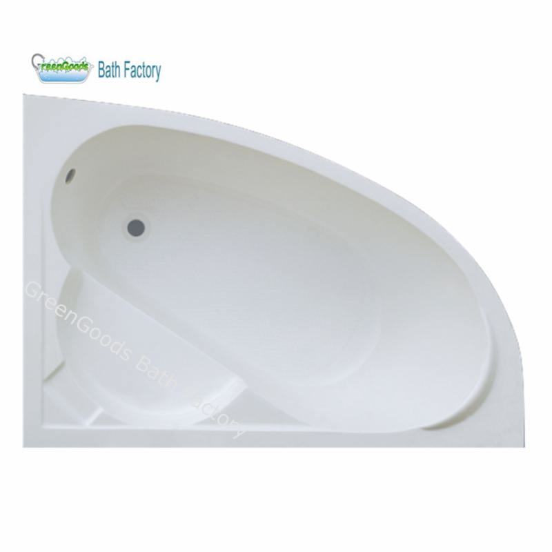 CE Offre Spéciale Grec Moderne Hôtel Salles de Bains Blanc Acrylique Douche Baignoires Simple Triangle Trempage Baignoire