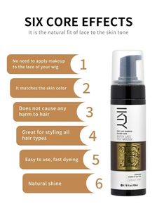 Private Label <span class=keywords><strong>Mousse</strong></span> teintée zéro dommage pour dentelle <span class=keywords><strong>Mousse</strong></span> de montage parfaite pour perruque impeccable pour cheveux bouclés et crépus <span class=keywords><strong>Mousse</strong></span> de coloration capillaire - Product Image 2