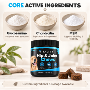 VITALITY Hip & Joint Chews 8.8 OZ (250 g) para Perros, Soporte para la Movilidad Articular, Masticables Blandos para Todas las Razas - Product Image 2