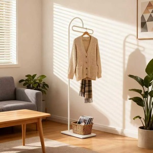 Simple Floor Standing Clothes <b>Rack</b> Iron Rectangular 40x25x175 Bedroom <b>Coat</b> <b>Stand</b> - Product Image 3