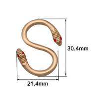 Nouvelle tendance en forme de serpent S crochets pour femmes maillots de bain accessoires métal