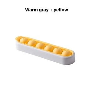 Moule à glaçons en silicone portable anti-fuite pour 6 boules, extra large, pour des glaçons ronds parfaits dans les boissons, supports pour cornets de crème glacée - Product Image 6