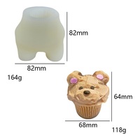 Moule en silicone Ours, motif animal mignon, pour muffins, gâteaux, chocolats, bonbons, bougies, plâtre, aromathérapie, artisanat fait main, pour les 3-6 ans