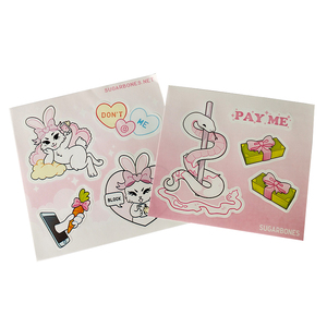 Impresión de etiqueta personalizada de fábrica diversos tipo de beso de la etiqueta engomada del corte hecho en China - Product Image 2