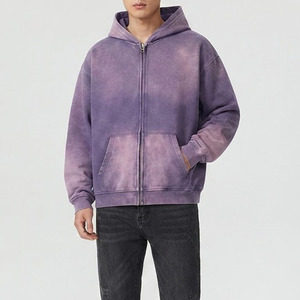 <span class=keywords><strong>Felpa</strong></span> con Cappuccio da <span class=keywords><strong>Uomo</strong></span> Foderata in Pile, Stile Vintage Tie-Dye, con <span class=keywords><strong>Cerniera</strong></span> Doppia, in Maglia Spessa, Streetwear, Personalizzabile, per Commercio all'Ingrosso - Product Image 2