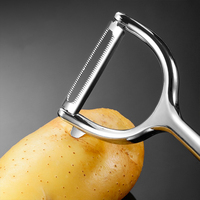 Zinken legering handvat draaibare mesjes roestvrijstalen Y-vormige groenteschiller aardappel fruit schilmes voor restaurant keuken gadget